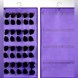 *holds20* Sunglasses Wallets Jewelry Shades Eyeglasses Organizer Holder purple